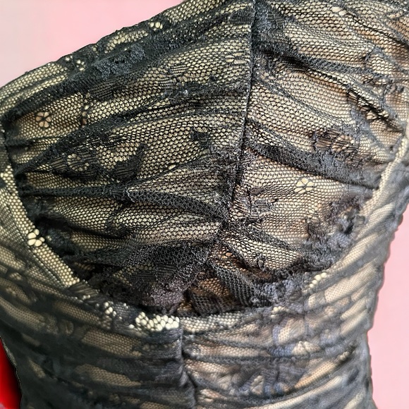 Lulus Black Lace Bustier Top, Size Small - Picture 5 of 9